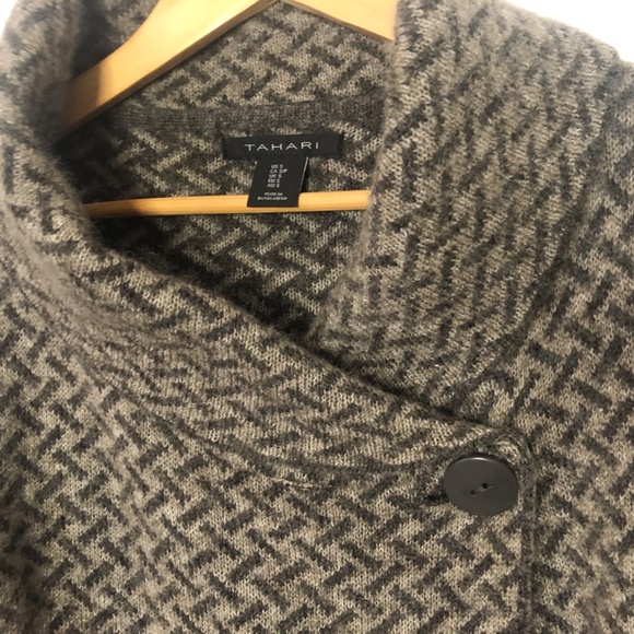 Wool Sweater Wrap Poncho - Picture 3 of 6